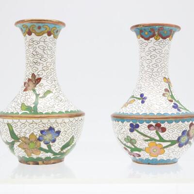 Pair of Cloisonne Vases