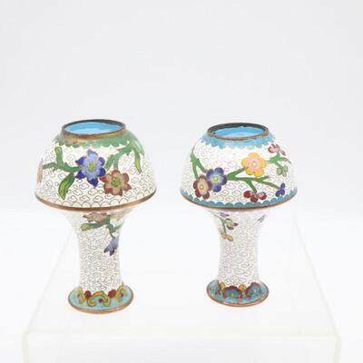 Pair of Cloisonne Vases