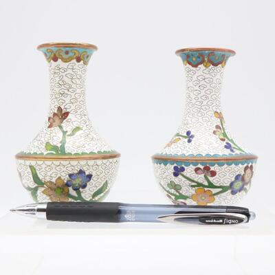 Pair of Cloisonne Vases