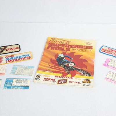 Vintage San Diego Motocross Program & Patches Lot