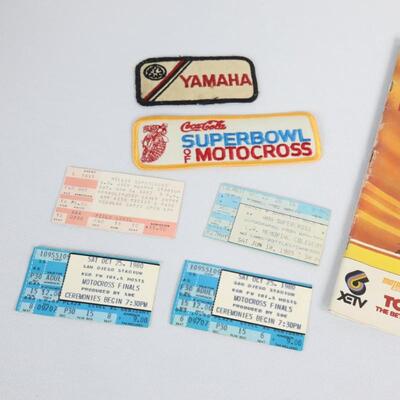 Vintage San Diego Motocross Program & Patches Lot