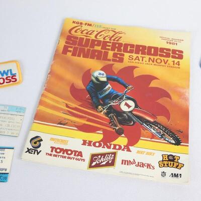 Vintage San Diego Motocross Program & Patches Lot