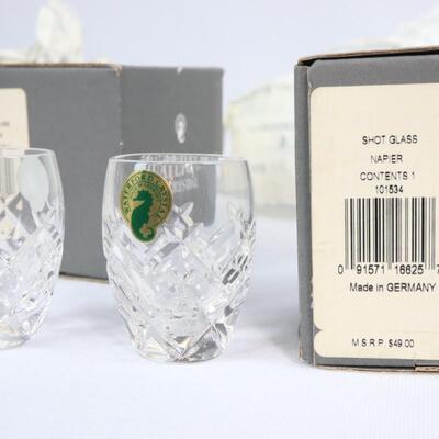 Set of 2 Waterford Crystal Napier Shot Glasses
