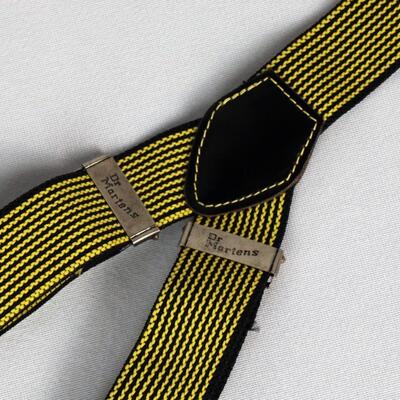 Dr. Martens Suspenders Black & Yellow Striped