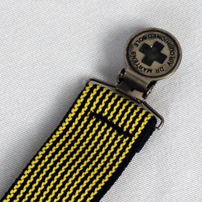 Dr. Martens Suspenders Black & Yellow Striped