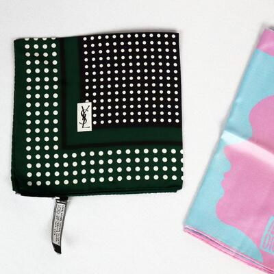 YSL Yves Saint Laurent & Dior Scarf Lot