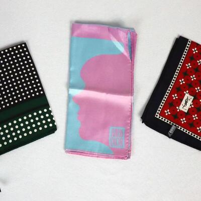 YSL Yves Saint Laurent & Dior Scarf Lot