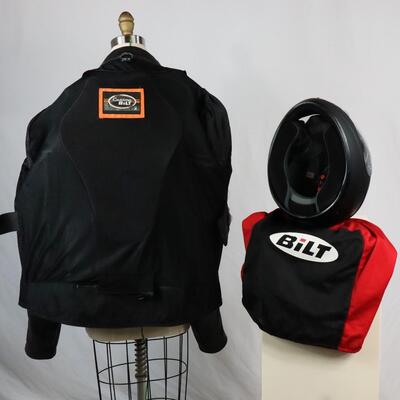 Bilt Leather Motorcycle Jacket with Helmet