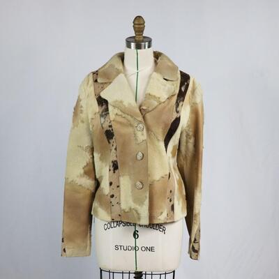 D2K Shearling Fur Pony Hair Jacket Size L