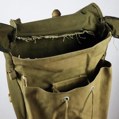 Vintage Us Military Ammunition Bag With Wood Frame
