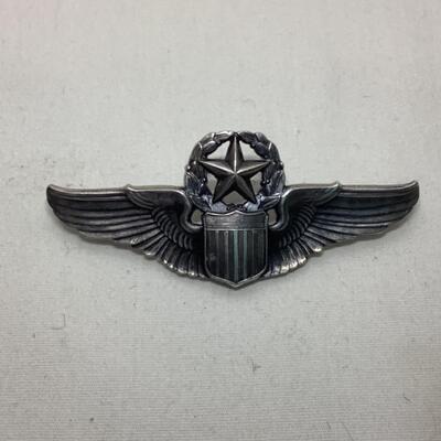 A - 393 Vintage 1944, Iconic USAAF Command Pilot Wing in Sterling Silver by Josten