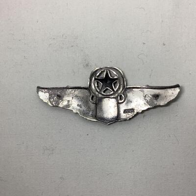 A - 393 Vintage 1944, Iconic USAAF Command Pilot Wing in Sterling Silver by Josten