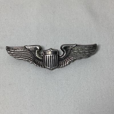 A - 395 WWII Army Air Force Pilot Wing in Sterling Silver