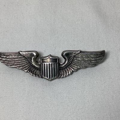 A - 395 WWII Army Air Force Pilot Wing in Sterling Silver