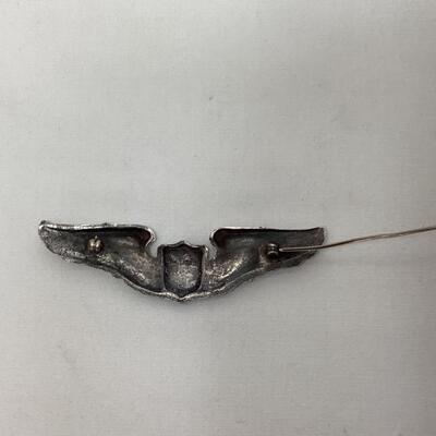 A - 396 WWII Army Air Force Pilot Wing in Sterling Silver