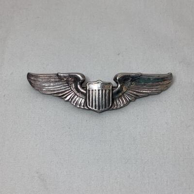 A - 396 WWII Army Air Force Pilot Wing in Sterling Silver