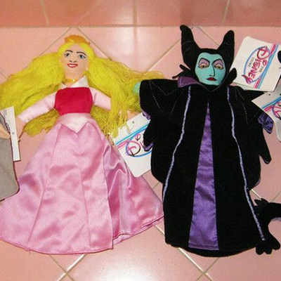 MS 4pcs Disney Plush Maleficent Witch Princess Aurora Dragon Prince Phillip Bean Bag