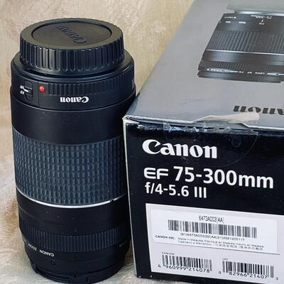 AA   CANON EOS REBEL TS DIGITAL CAMERA 2 LENSS 75-300 MM 18-55MM FULL HD1080 ACCESSORIES