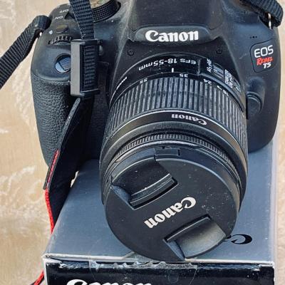 AA   CANON EOS REBEL TS DIGITAL CAMERA 2 LENSS 75-300 MM 18-55MM FULL HD1080 ACCESSORIES