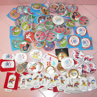 MS Lot 85 Pins Buttons Pinback 1984 Olympics Los Angeles Eagle XXIII Olympiad Event