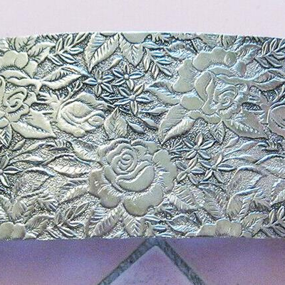 MS Fashion Jewelry Hair Clip Silver Tone Kirks Folly Rose Pattern Metal