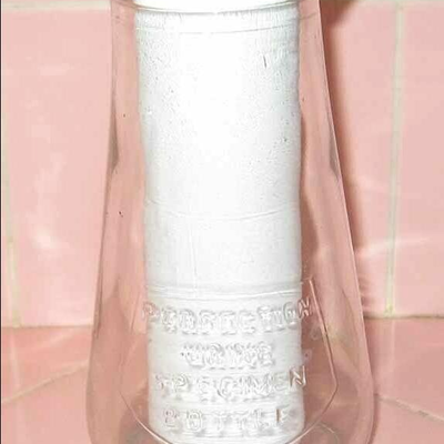 MS Vintage Glass Urine Specimen Bottle Gag Gift Bartender Measure Oz & CC