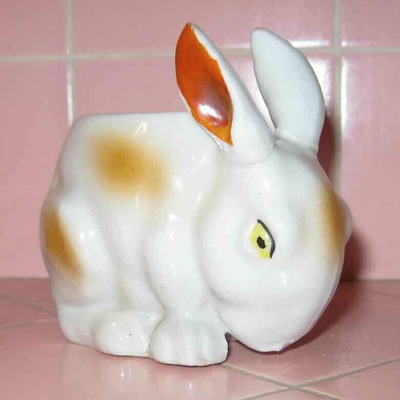 MS 3 pcs Japanese Ceramics Bunny Vase Basket Pitcher Deco