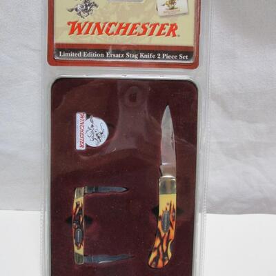 2004 Winchester Limited Edition Ersatz Stag Knife 2 Piece Set