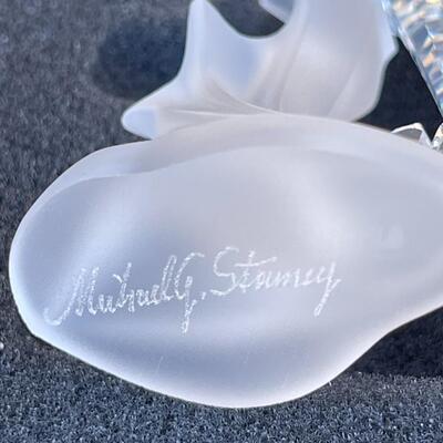 AA   SWAR0VOSKI CRYSTAL SEA HOURSE W/COA & ORGINAL BOX #168683 SIGNED MICHAEL G STAMEY