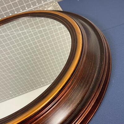 Round Plastic Framed Mirror 