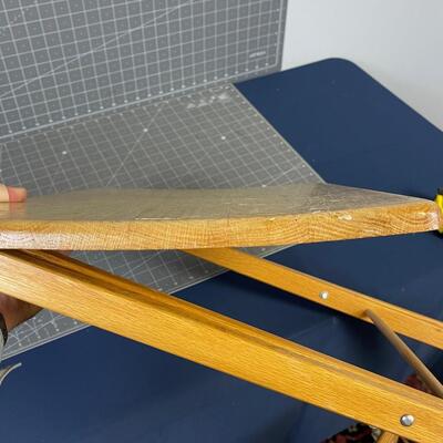 Set of 4 TV Trays WOOD 