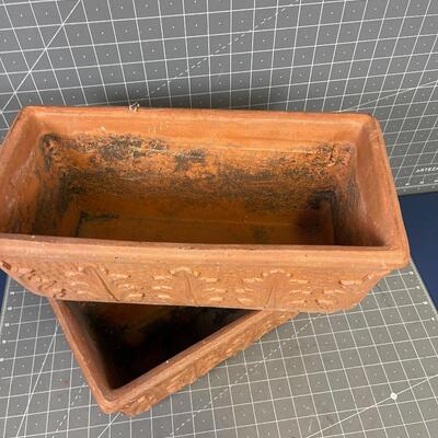 2 Terracotta Rectangular Planters