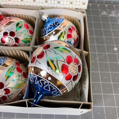 Vintage Hand Decorated/Hand Blown Ornaments