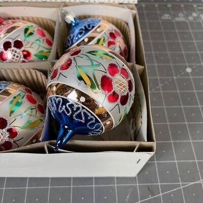 Vintage Hand Decorated/Hand Blown Ornaments