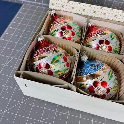 Vintage Hand Decorated/Hand Blown Ornaments