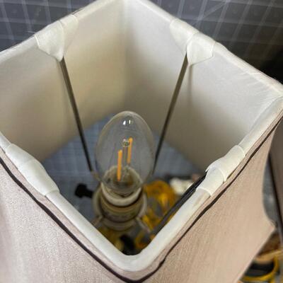 Asian Pair of Lamps, RESIN (Not Ivory) 