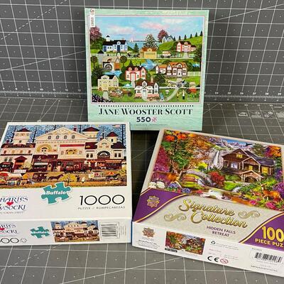 3 Jig Saw Puzzles 