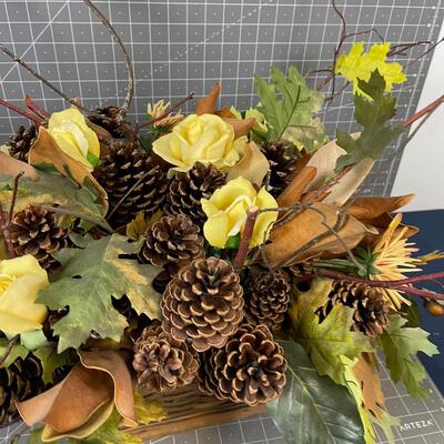 Autumn Floral Basket Arrangement 
