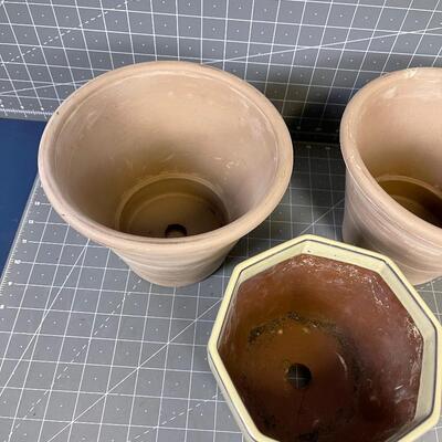 (3) Terracotta Planters 