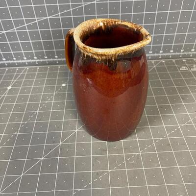 Milk Pitcher, Brown Oven Ware 