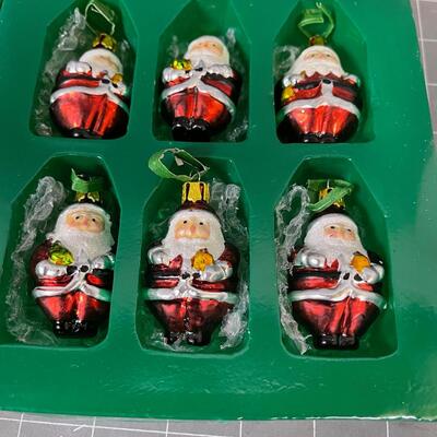 Hand Blown Santa Ornaments 