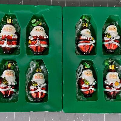 Hand Blown Santa Ornaments 