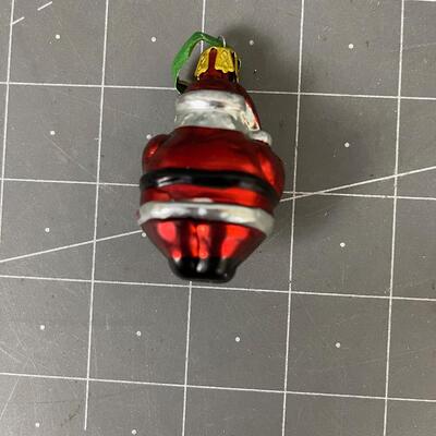 Hand Blown Santa Ornaments 