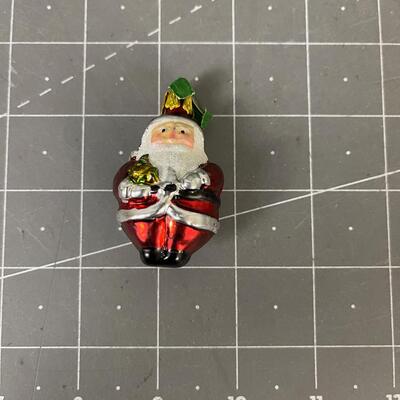 Hand Blown Santa Ornaments 