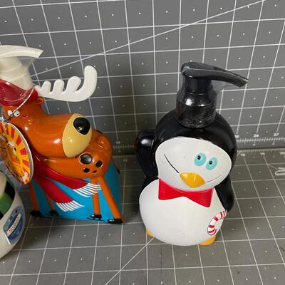 3 Holiday Soap Dispenser's
