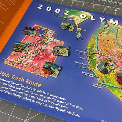 2002 Olympic Pin Torch Set - Complete