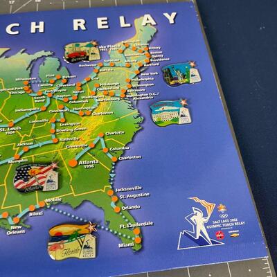 2002 Olympic Pin Torch Set - Complete