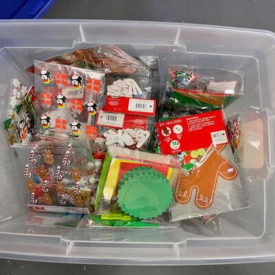 Tub Full of Craft Items for Kids. 
