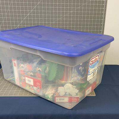 Tub Full of Craft Items for Kids. 