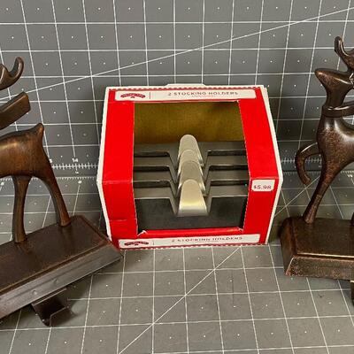 More Stocking Holders DEER and PEWTER Plain 